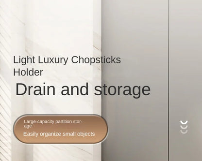 Kitchen knife rack, chopstick holder, wall-mounted multifunctional countertop, cutting board, and tool storage rack