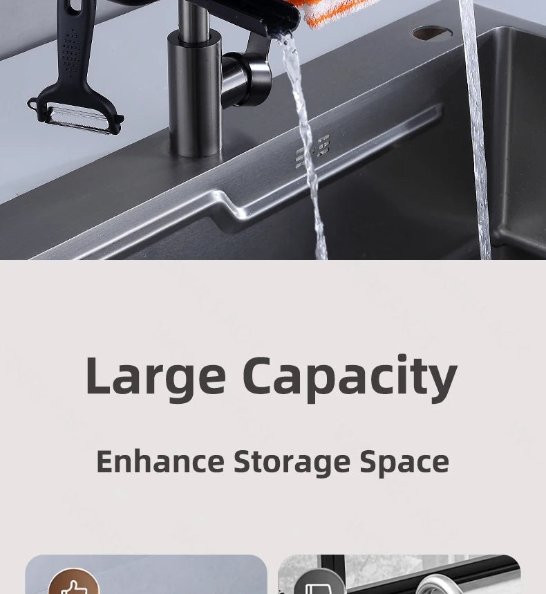 Kitchen Faucet Rack  Kitchen Accessories Sponge Storage Rack Kitchen Sink Rack Holder Dishcloth Towel Rack Filter Basket