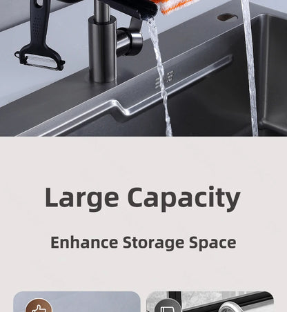 Kitchen Faucet Rack  Kitchen Accessories Sponge Storage Rack Kitchen Sink Rack Holder Dishcloth Towel Rack Filter Basket