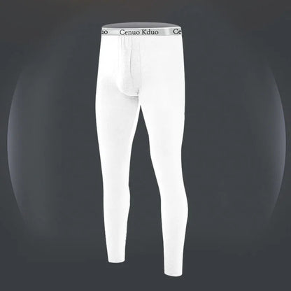 2024 New Hot SalesMen‘s Base Pants High Elasticity Thermal Front Opening Ankle Banded Men Long Pants for Sleeping