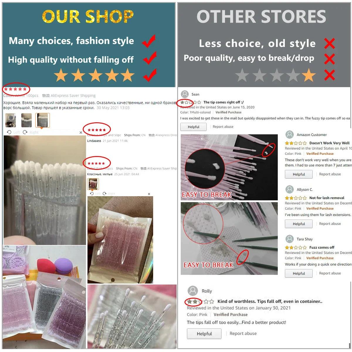 Crystal Disposable Eyelash Brushes Swab Microbrushes Eyelash Extension Tools Individual Eyelashes Removing Tools Applicators