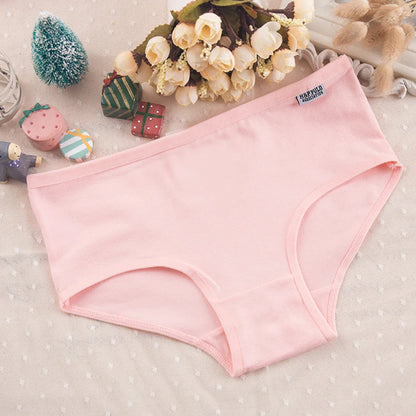 7Pcs/Lot Women Panties Cotton Underwear Breathable Soft Sexy Lingerie Female Briefs Girls Cute Solid Color Underpants Plus Size
