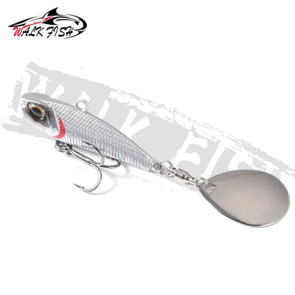 WALK FISH 7g 11g 15g 21g Spinner Bait Metal VIB Fishing Lure Rotating Tail Vibration Sequins Japan Wobbler Trolling Bait Pesca