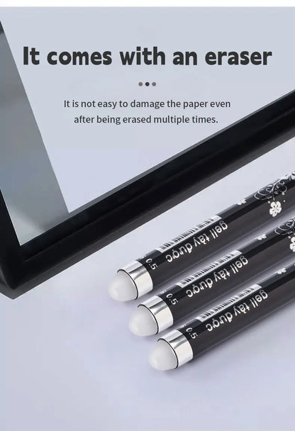 26 Pcs/Set Kawaii Erasable Pens 0.5mm Gel Pen Waterproof Gel Ink Stationery School Writing supplies for Notebook Office Student