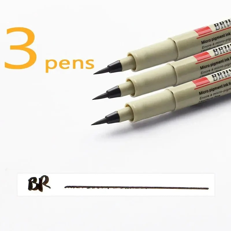 3pcs Manga Markers Needle Pen Art Hand-painted Hook Line Pen Sketch Pens Stationery Set Art School Supplies Art Sakura Pen New