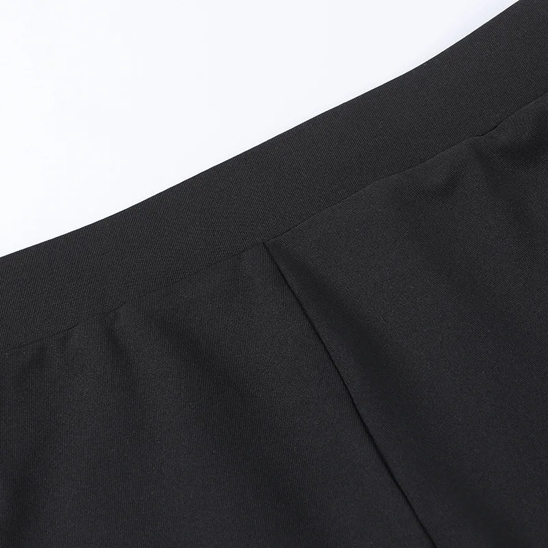 European and American Spring/Summer Round Neck Long Short sleeved 3/4 Shorts Two piece Women's Fashion Sports Versatile Set