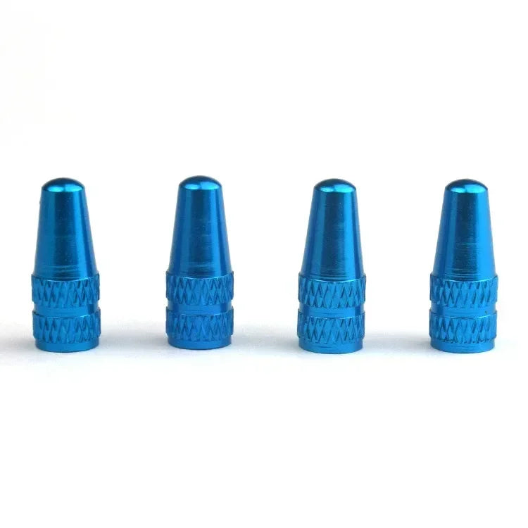 4PCS Aluminum Alloy Bike Tire Valve Caps FV/Presta Valve Covers for Road MTB Track Racing Bikes Durable Cycling Accessories