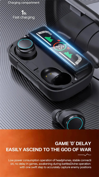 Wireless Bluetooth Headphones TWS Headsets With Mic Stereo Sport In-ear Earphone Touch Control Long Standby HD Call Earbuds Game