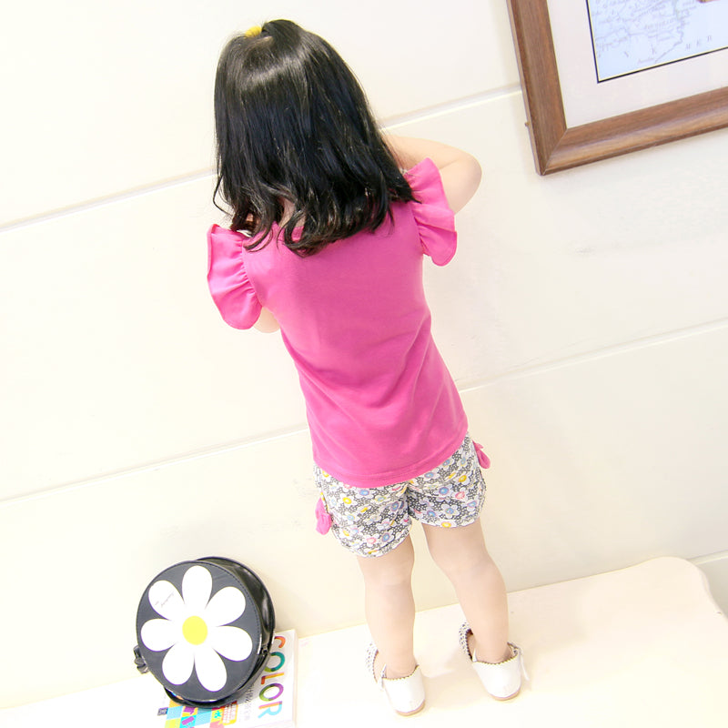 Baby Girls Clothes Sets for Kids T-shirt Tops+Short Pants Clothes Sets Toddler Girl Lollipop Printed Summer Infant Clothing Sets