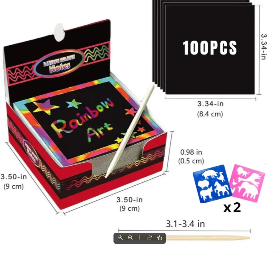 Dazzling Scratch Painting Parent Child Interactive Toys Note Cards Handmade Painting