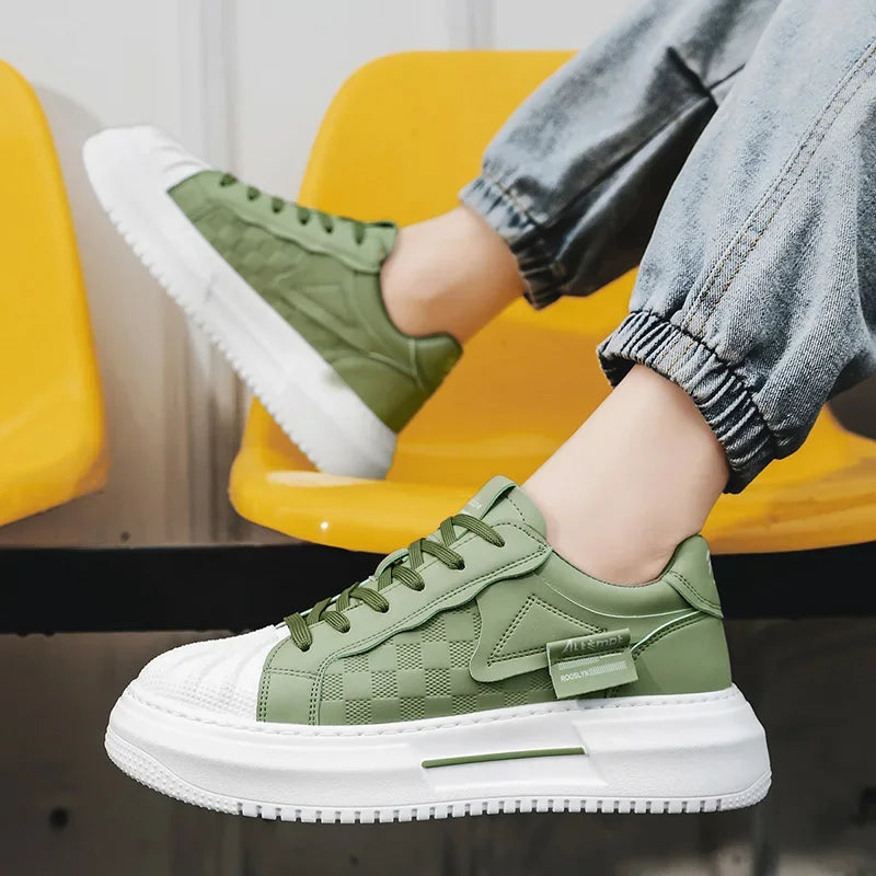 Men's Shoes 2025 New Trend Fashionable Versatile Breathable Niche Personality Casual Sports Board Shoes Thick Sole Comfortable