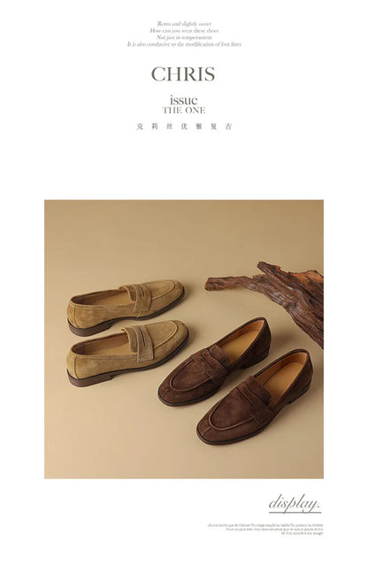 Shoes for Women 2024 Summer Brown Casual Flats Ladies Shoe Fashion Suede Loafers Soft Sole Non-Slip Feminino Zapatos Mujer