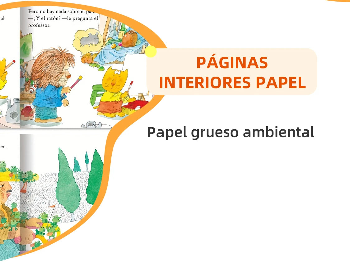 Spanish series A Set Of 10 Baby Bedtime Fairy Tale Early Education Books Children's Enlightenment Color Picture Reading Toy Gift