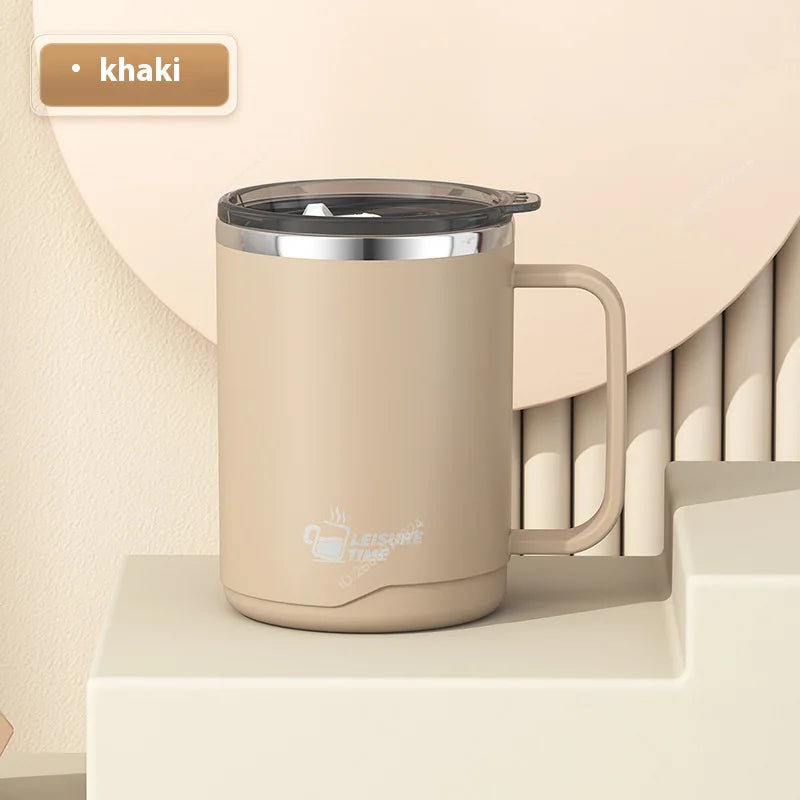 304 Stainless Steel Double-Wall Insulated Creative Simple Travel Mug with Lid Ideal for Tea and Beverages Durable Stylish Design