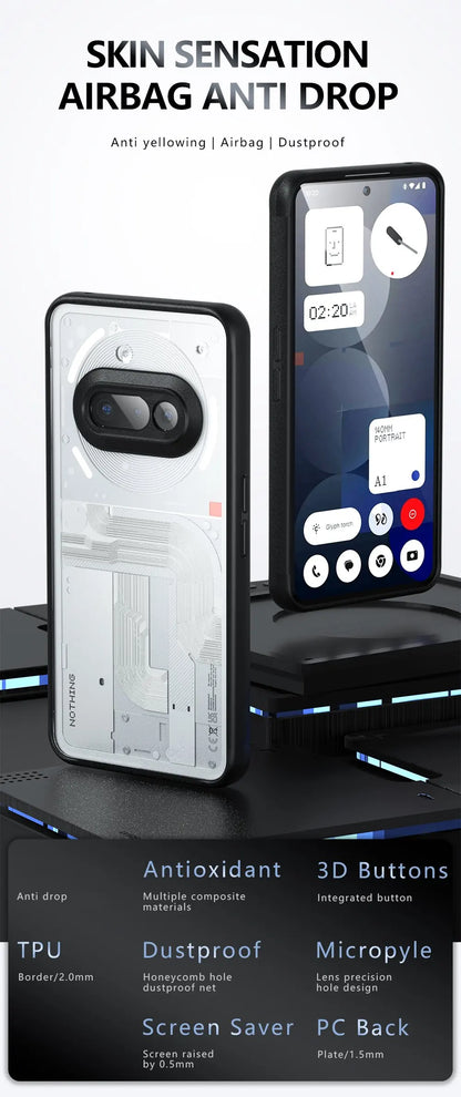 Clear Case For Nothing Phone 3a Cover Nothing Phone 3a Fundas Hard PC Camera Protector Shockproof Back Case For Nothing Phone 3a