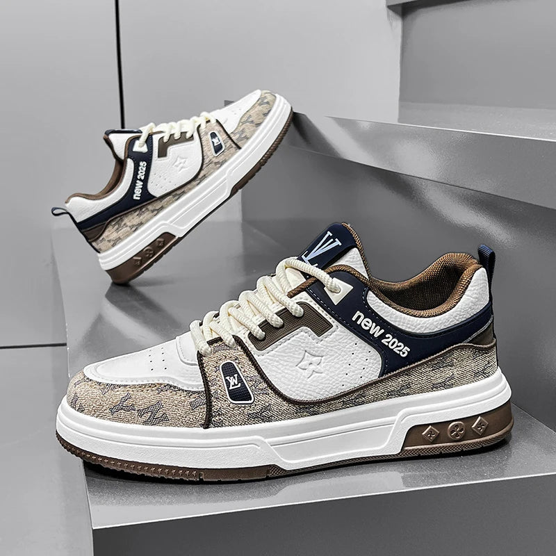 Men's Shoes, Spring 2025 New Printed German Training Board Shoes, Versatile, Niche, High-end, Sports and Leisure Shoes