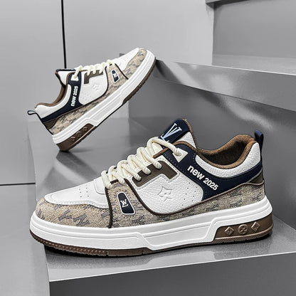 Men's Shoes, Spring 2025 New Printed German Training Board Shoes, Versatile, Niche, High-end, Sports and Leisure Shoes