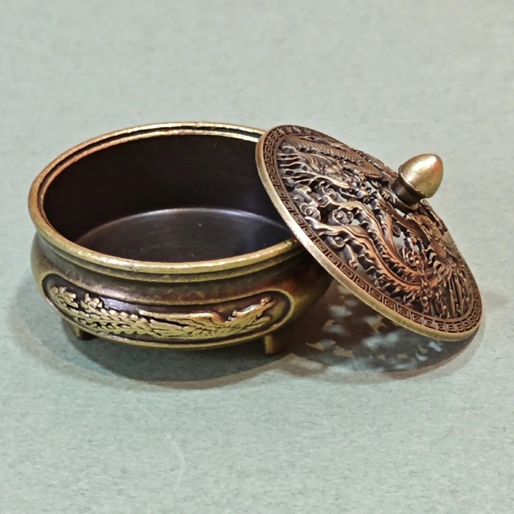 1PC Longfeng Fingertip Stove, Three-Legged Small Incense Burner, Non-Stick Powder Tray, Creative Aromatherapy Burner