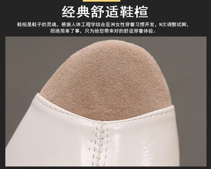 Women's Shoes 2024 High Quality Slip-on Women's Boots Fashion Pleated Office and Career Sexy Pointed Zapatos