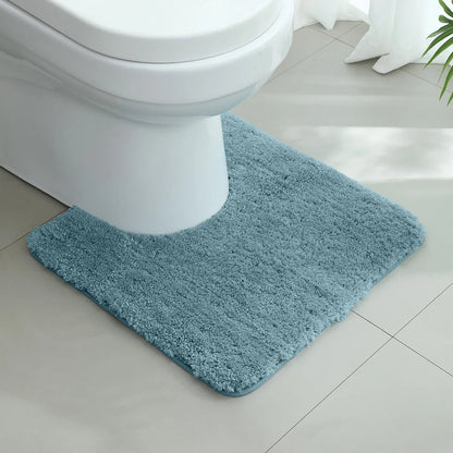 A small bathroom mat, non-slip, absorbent mat, thick U-shaped, simple solid color floor mat, toilet mat