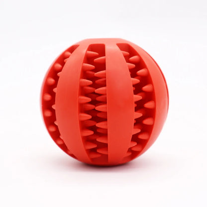 Dog Toy Ball, Nontoxic Bite Resistant Toy Ball for Pet Dogs Puppy Cat, Dog Pet Food Treat Feeder Chew Tooth Cleaning Ball