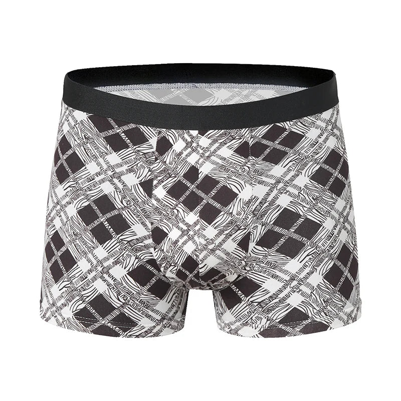 10-piece men's random fashion printed underwear Europe and large size sexy men comfortable wild boyshort elastic waist pants.