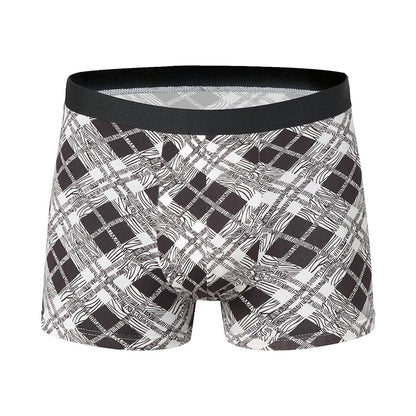 10-piece men's random fashion printed underwear Europe and large size sexy men comfortable wild boyshort elastic waist pants.