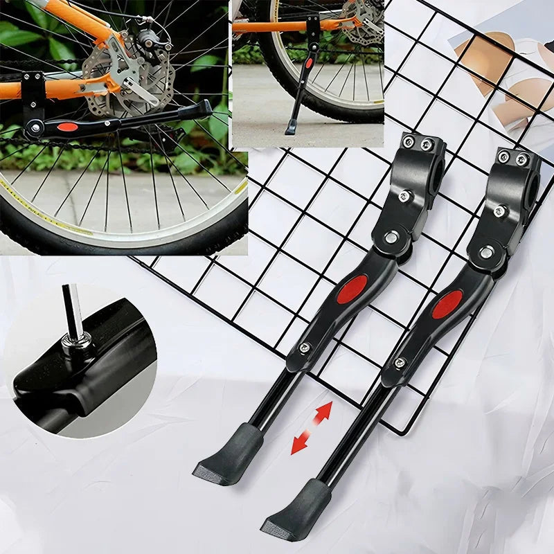 Adjustable Bicycle Kickstand Parking Rack Bicycle Side Support Kickstand for 22 24 26 Inch Mountain Bike