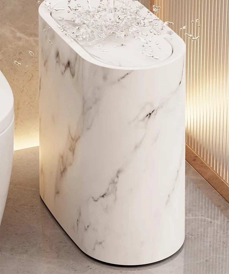 Bathroom Toilet Hotel B&B With Lid Kitchen Living Room Sandwich Trash Can Lid Multi-purpose Modern Toilet Hygienic Sandwich