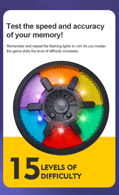 Memory Game Machine Handheld Electronic Memory Game with Light and Sound Puzzles Creative Interactive Game Toys Memory Training