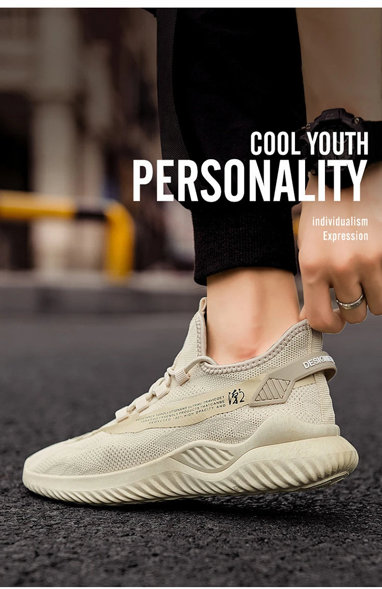 Men Sneakers 2025 Men Tennis Shoes New Fashion Spring and Summer Leisure Walking and Running Breathable Flat Bottom Gym Sports