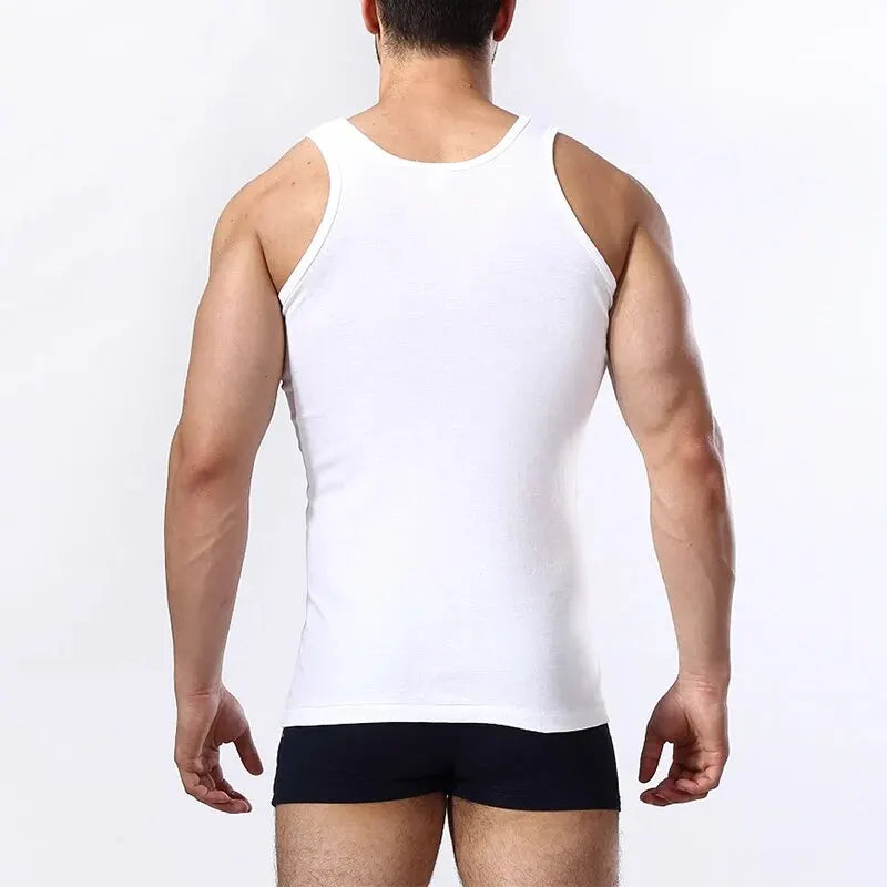 European and American Sizes Cotton MEN'S Vests Young MEN'S Sports Fashion Bottoming Vests Middle-aged and Old plus Size Vests