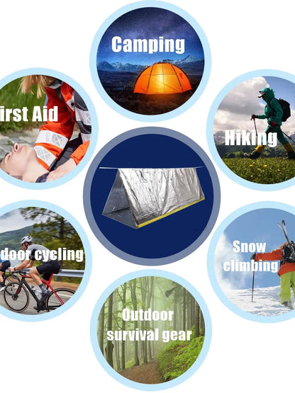 Emergency tent, Waterproof 2 Person Emergency Tube Tent for Camping and Outdoor Activities