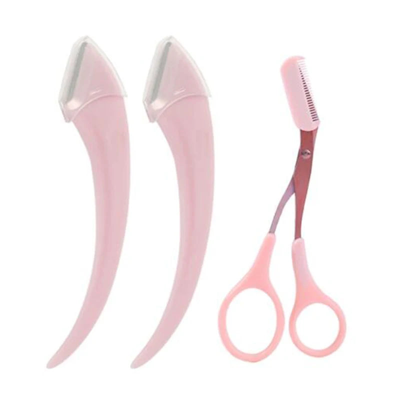 Eyebrow Trimming Knife Eyebrow Face Razor For Women Professional Eyebrow Scissors With Comb Brow Trimmer Scraper Accesso