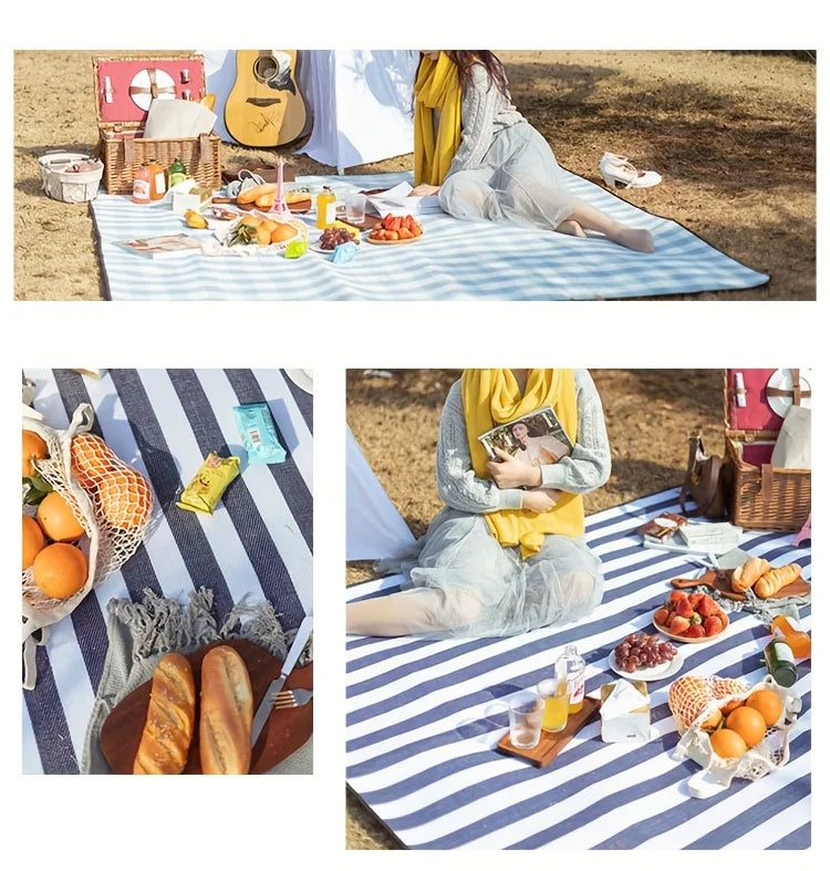 Camping Mat - Extra Thick, Machine Washable, Moisture-Resistant Picnic Blanket, Perfect for Sand, Beach, and Outdoor Adventures