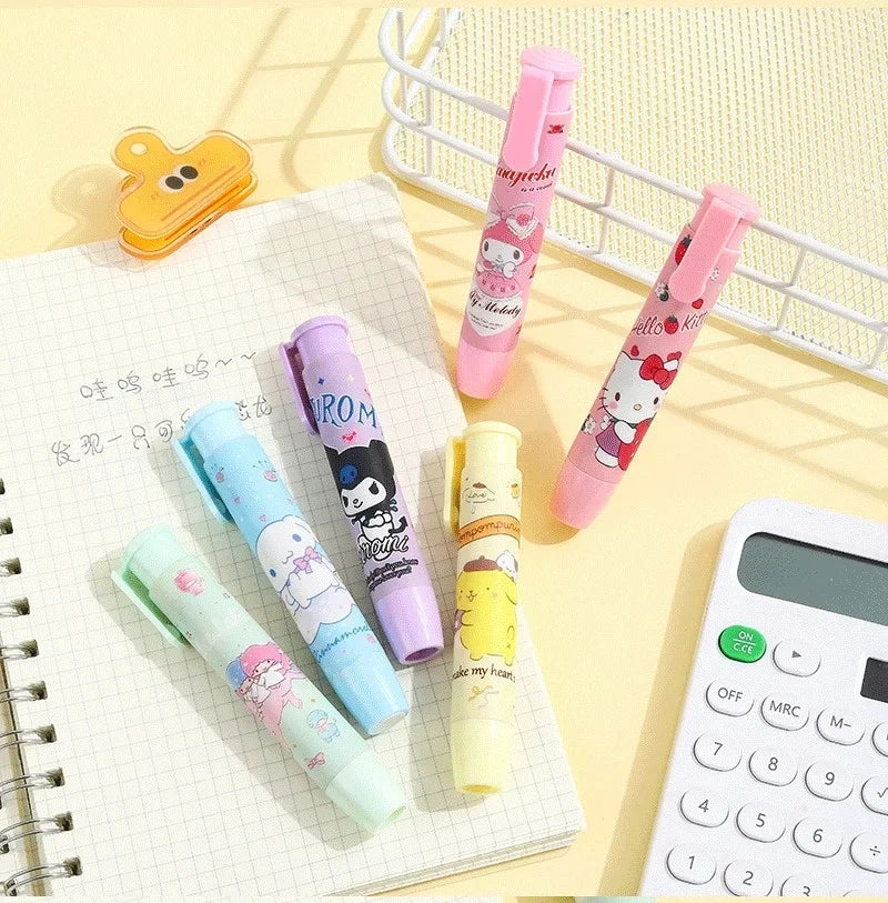 Creative Press Eraser Anime Kuromi Melody Cinnamoroll Cartoon Kawaii Stationery Gift Office School Supplies