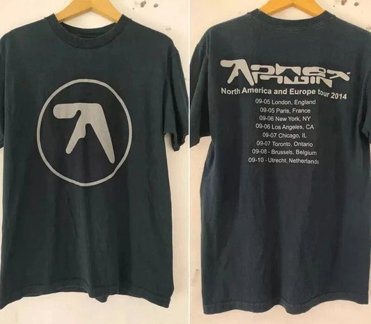 Aphex Twin Unisex Cotton T-Shirt | North America & Europe Tour Design | Modern Streetwear