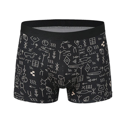 10-piece men's random fashion printed underwear Europe and large size sexy men comfortable wild boyshort elastic waist pants.