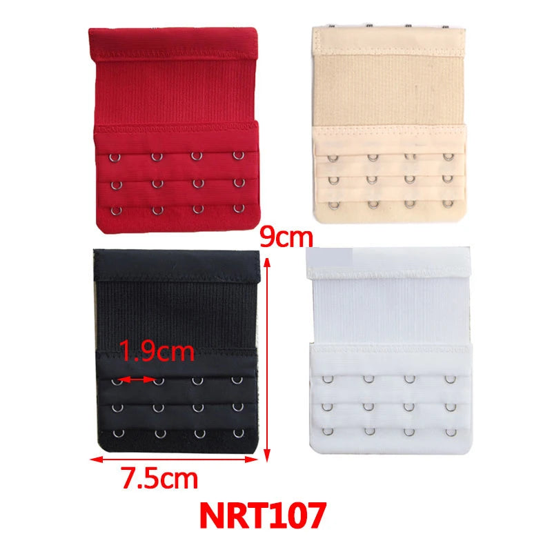 3/4/6/8pcs Bra Extender for Women's Elastic Bra Extension Strap Hook Clip Expander Adjustable Belt Buckle Intimates Accessories
