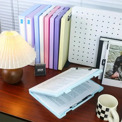 WQN-1PC Multi-Color Multi-function Large Capacity A4 Clip Storage Box For School And Office Use