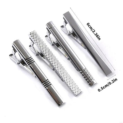 A52E Pack of 8 Stylish Tie Fasteners Men Tie Clip Set for Men Enhances Your Professional Images with These Simple Accessories