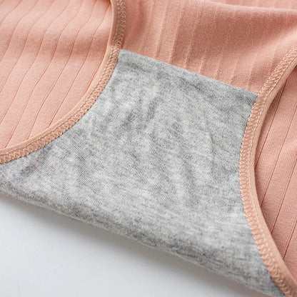 10Pcs/Set Women's Cotton Panties Low Waist Solid Color Briefs Breathable Sexy Lingerie Soft Underwear Female Underpants