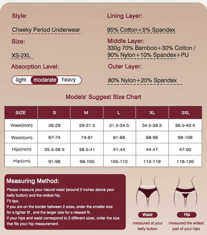 Seamless Period Underwear Girls High Waist Menstruation Panties Women's Menstrual Panties Ladies Menstrual Underwear Leak Proof