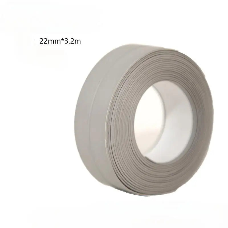 A Roll Of Three Meters Two Pvc Waterproof And Anti-Mildew Seam Adhesive, Suitable For Kitchen, Bathroom, Toilet, Corner Gap