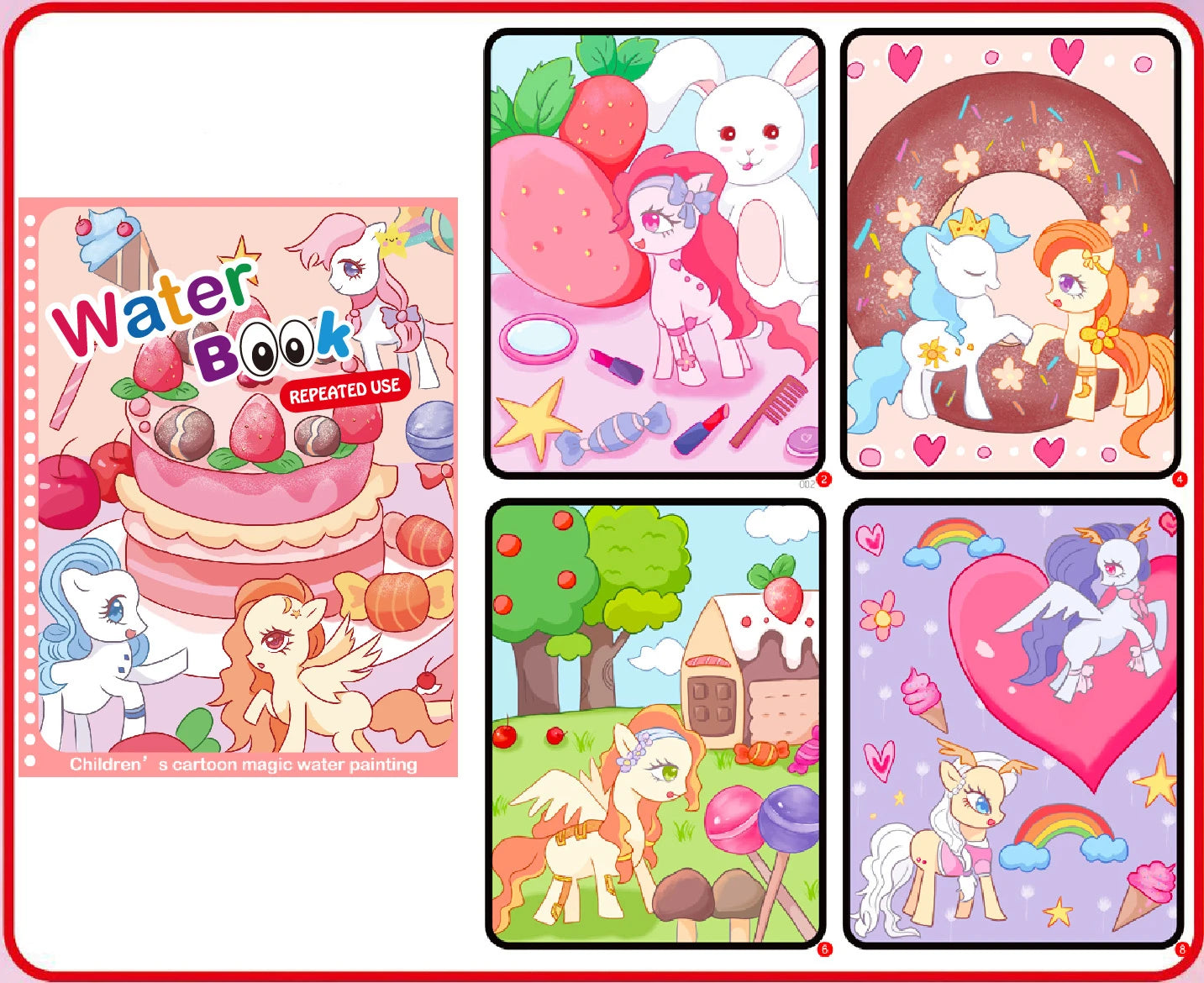 NEW Kids Magic Water Drawing Books Coloring Books Painting Toys for Kids Birthday Christmas New Year Gift for Boys and Girls