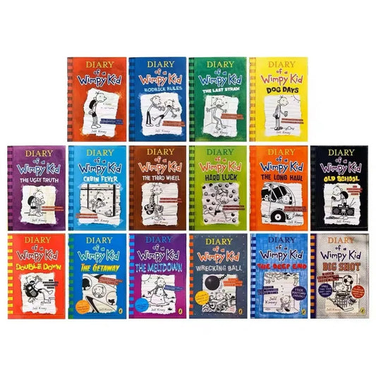 8 Books/set 1-8/9-16 English Diary of A Wimpy Kid Comic Novel Storybook Children Reading Literature Gift