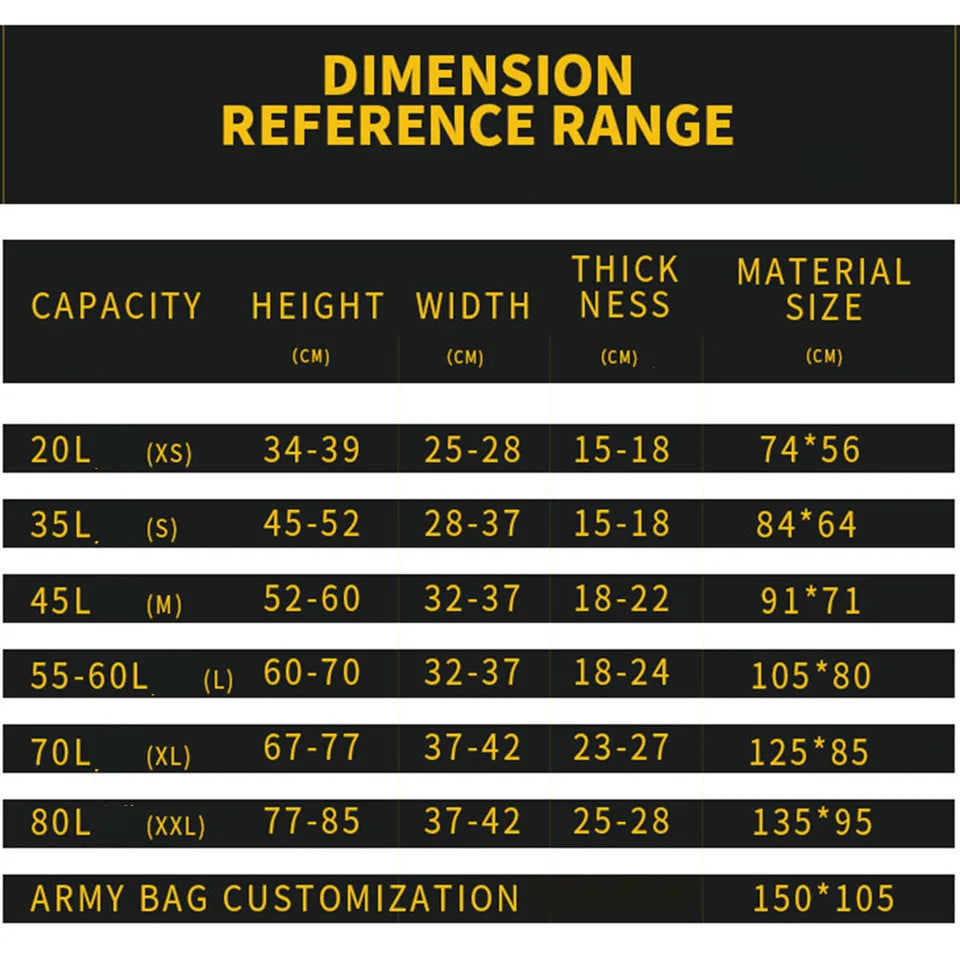 KoKossi 1Pcs 20-60L Outdoor Hiking Backpack Rain Cover Backpack Waterproof Cover Cycling Hiking Reflective Rain Cover Unisex