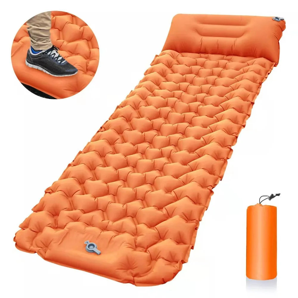 Camping sleeping mats Portable inflatable mattresses Outdoor inflatable mattresses Thickened camping Foot-operated inflatable