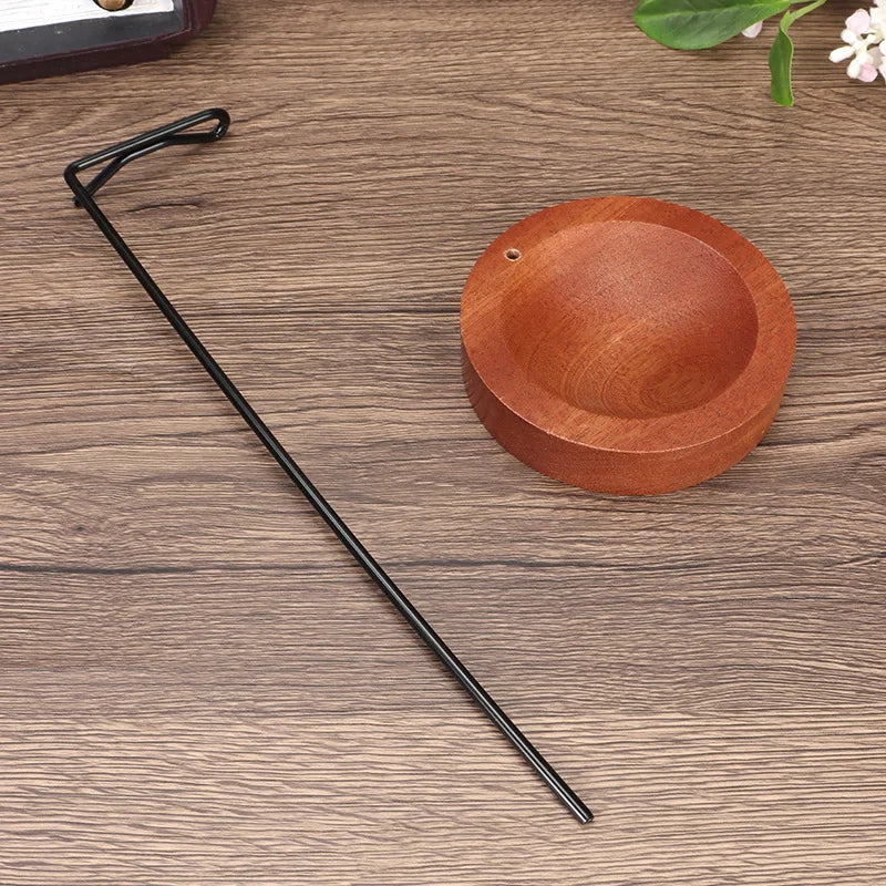 Creative Upside Down Incense Burner Incense Stick Holder Wooden Round Incense Tray Ornament Bedroom Home Yoga Decoration Crafts