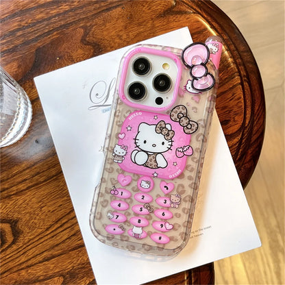 Korean Cute 3D Mobile Phone Cover For iPhone 16 Pro 15 14 Pro Max 15 Promax Case Kawaii Hello Kitty Cartoon Shockproof Cases